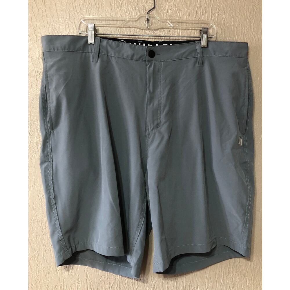 Hurley Men Stretch Tech Chino Shorts Golf Travel Beach Gray High Rise 40 x 9 New